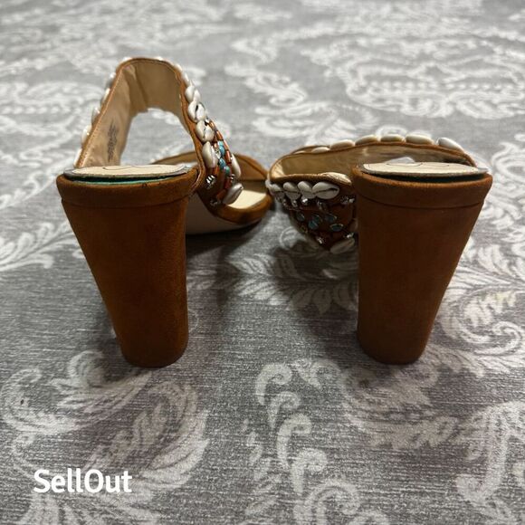 Jessica Simpson Women's Ambelle Slide Sandal Brown Size 10 Boho Casual - Picture 2 of 9